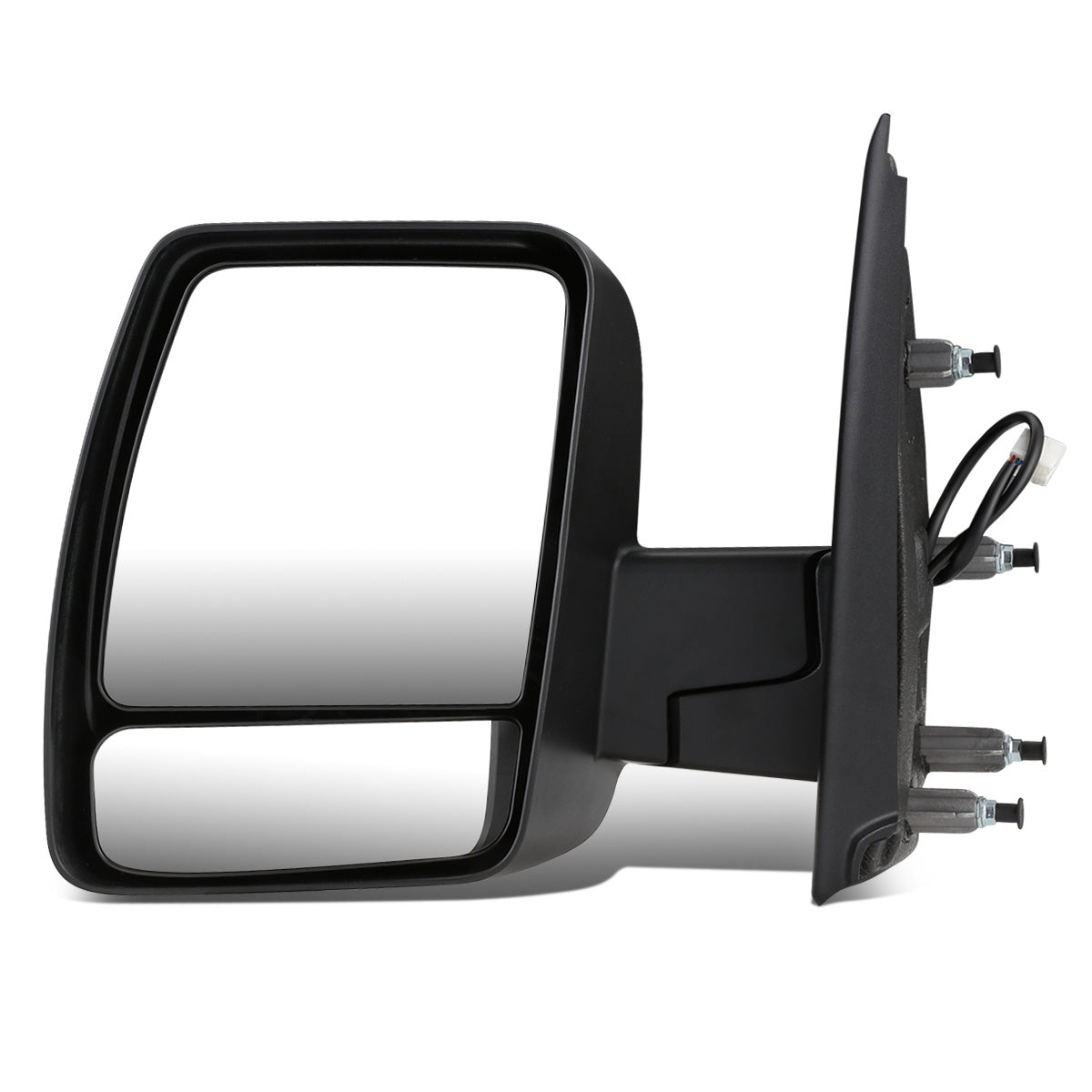 RETROVISOR MIRROR - OEM - 12-18 NISSAN CARGO VAN - POWERED - FOLDING - W/ DUAL GLASS - TEXTURED - BLACK - LEFT