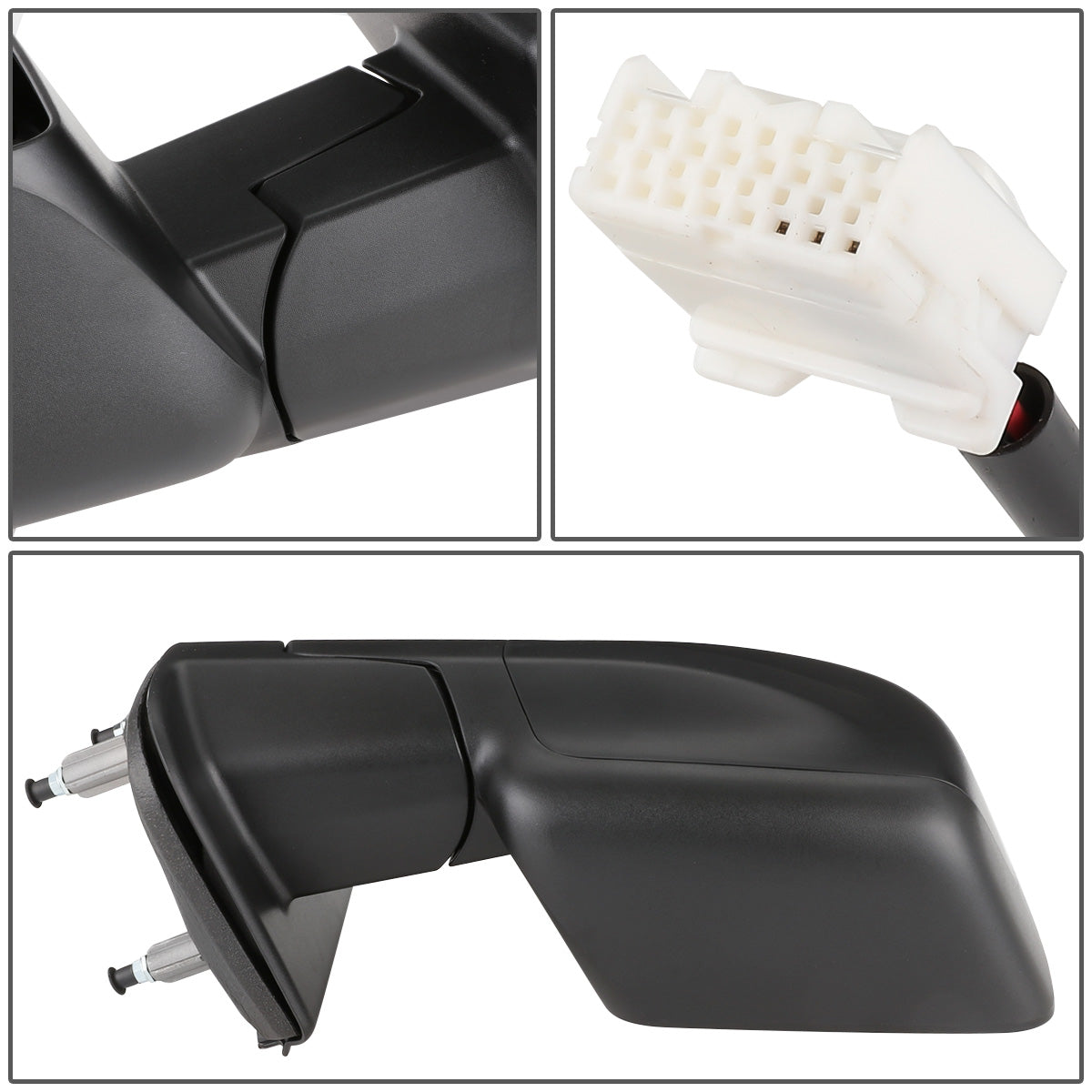 RETROVISOR MIRROR - OEM - 12-18 NISSAN CARGO VAN - POWERED - FOLDING - W/ DUAL GLASS - TEXTURED - BLACK - LEFT