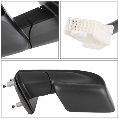 RETROVISOR MIRROR - OEM - 12-18 NISSAN CARGO VAN - POWERED - HEATED - FOLDING - W/ DUAL GLASS - TEXTURED - BLACK - LEFT