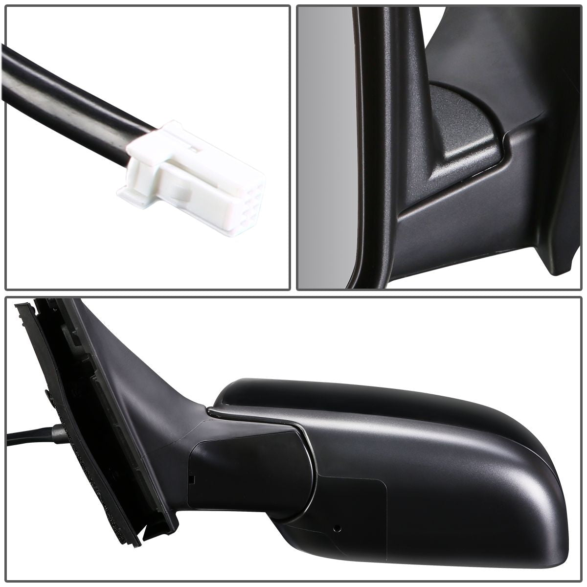 RETROVISOR MIRROR - OEM - 08-13 NISSAN ROGUE - POWERED - HEATED - PAINTABLE - BLACK - LEFT