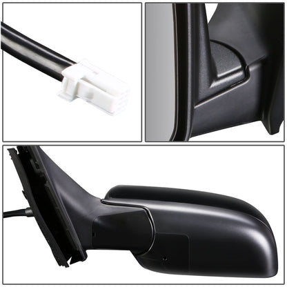 RETROVISOR MIRROR - OEM - 08-13 NISSAN ROGUE - POWERED - HEATED - PAINTABLE - BLACK - LEFT