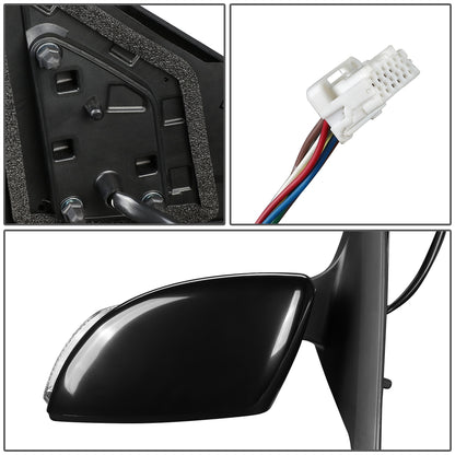 RETROVISOR MIRROR - OEM - 13-15 NISSAN SENTRA - POWERED - HEATED - TEXTURED - BLACK - LEFT