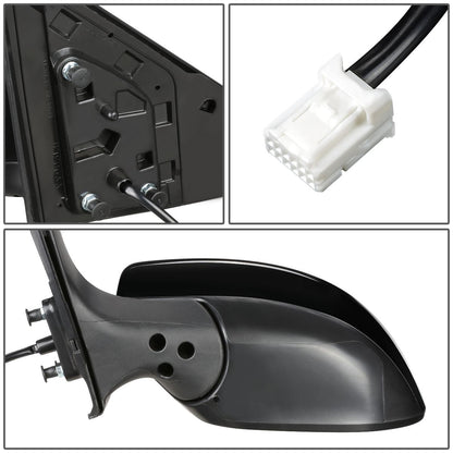 RETROVISOR MIRROR - OEM - 13-15 NISSAN SENTRA - POWERED - TEXTURED - BLACK - LEFT