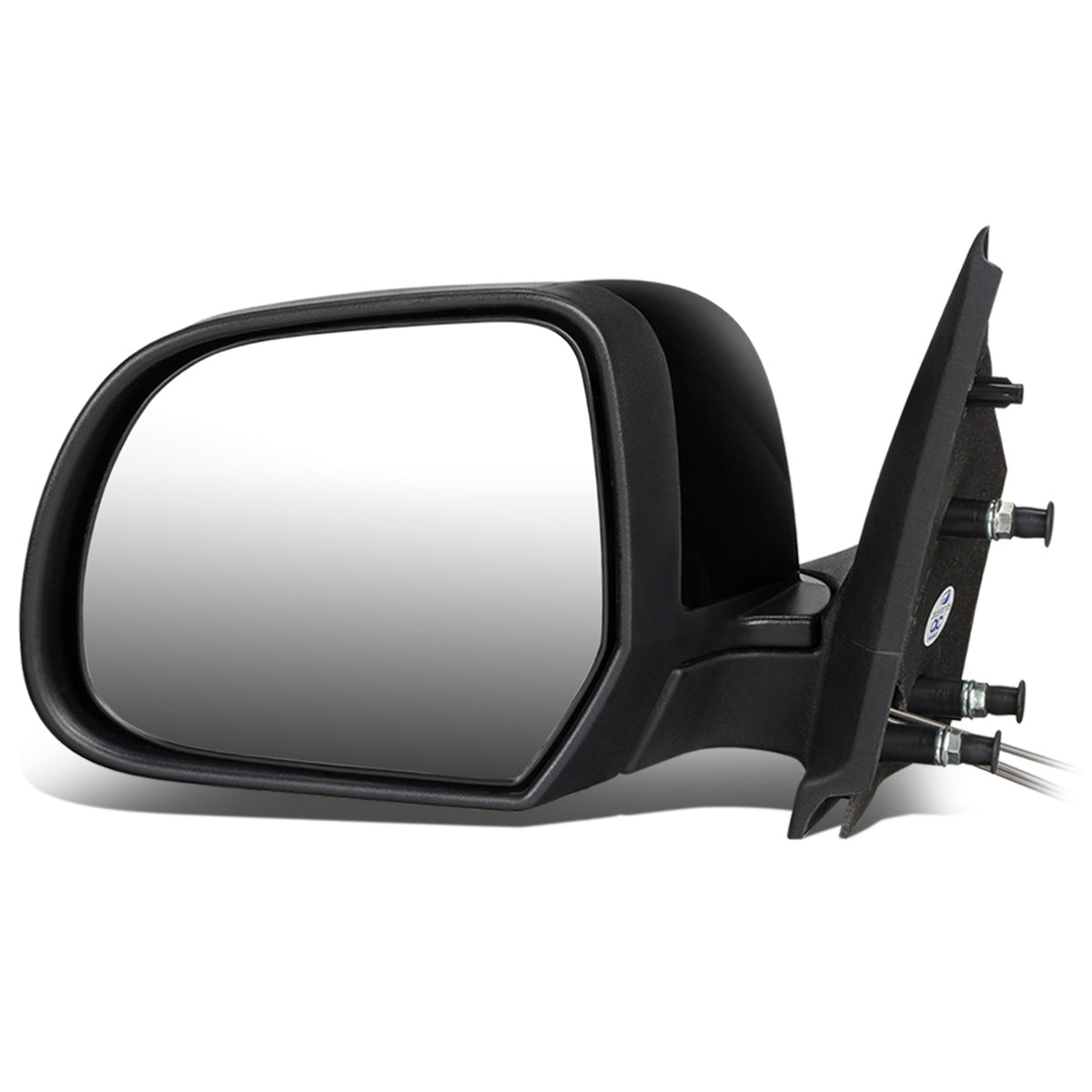 RETROVISOR MIRROR - OEM - 12-14 NISSAN VERSA 4-DR - MANUAL - W/ CABLE - FOLDING - BLACK MATERIAL - LEFT