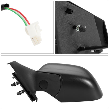 RETROVISOR MIRROR - OEM - 12-14 NISSAN VERSA 4-DR - POWERED - FOLDING - TEXTURED - BLACK - LEFT