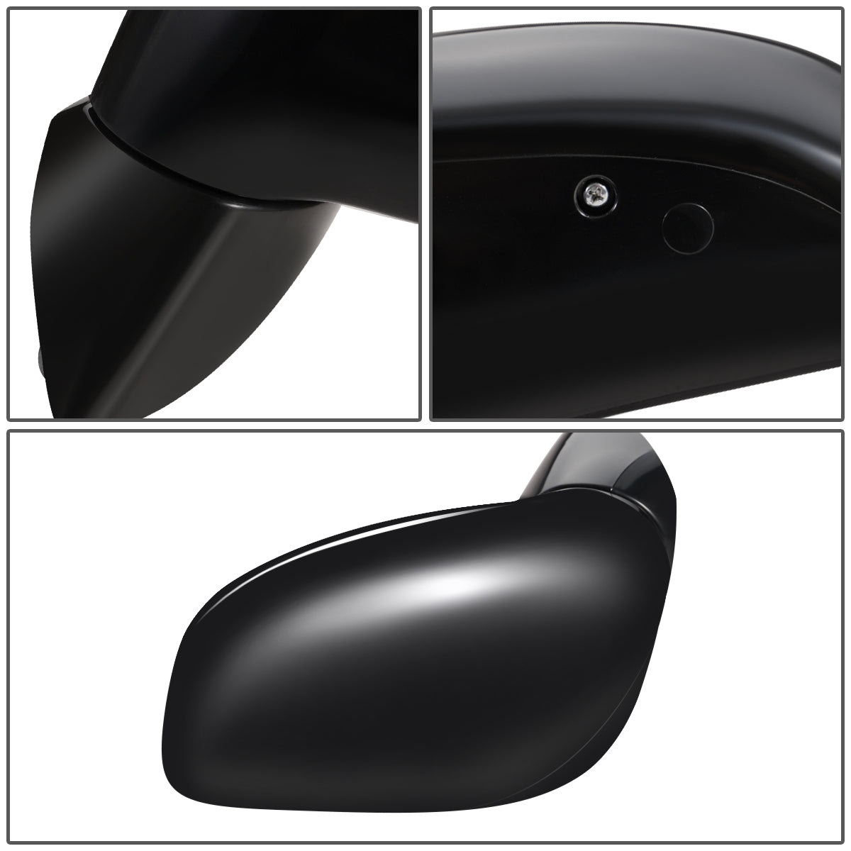 RETROVISOR MIRROR - OEM - 07-11 NISSAN VERSA 4-DR - MANUAL - FOLDING - BLACK MATERIAL - LEFT