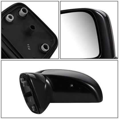 RETROVISOR MIRROR - OEM - 07-11 NISSAN VERSA 4-DR - MANUAL - FOLDING - BLACK MATERIAL - LEFT