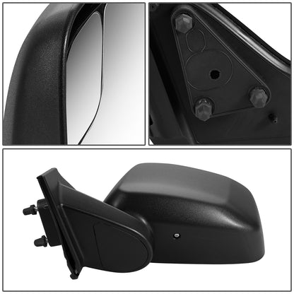 RETROVISOR MIRROR - OEM - 13-20 NISSAN NV200 - MANUAL - FOLDING - TEXTURED - BLACK - LEFT