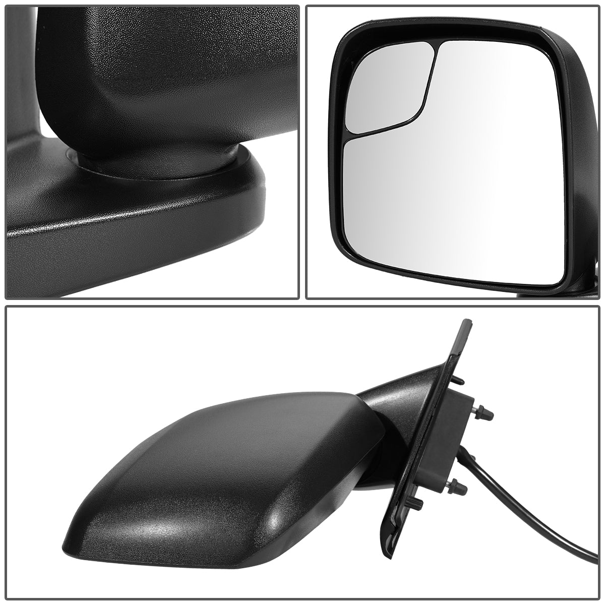 RETROVISOR MIRROR - OEM - 13-20 NISSAN NV200 - POWERED - HEATED - FOLDING - TEXTURED - BLACK - LEFT