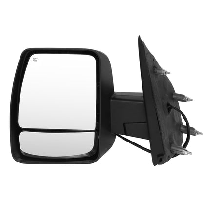RETROVISOR MIRROR - OE STYLE - NISSAN NV1500 12-21 - NISSAN NV2500 12-21 - NISSAN NV3500 12-21 - WITH POWER WITH HEATED GLASS CHROME COVER - DRIVER SIDE - SMOOTH - BLACK / CHROME