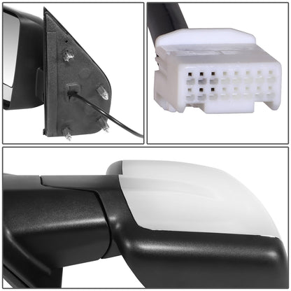 RETROVISOR MIRROR - OE STYLE - NISSAN NV1500 12-21 - NISSAN NV2500 12-21 - NISSAN NV3500 12-21 - WITH POWER WITH HEATED GLASS CHROME COVER - DRIVER SIDE - SMOOTH - BLACK / CHROME