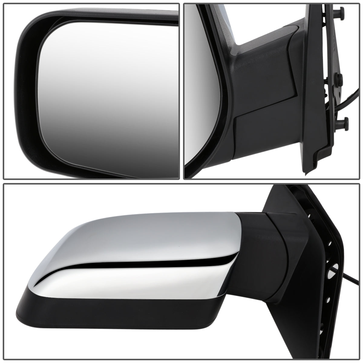 RETROVISOR MIRROR - OEM - 11-15 NISSAN TITAN - POWERED - CHROME - LEFT