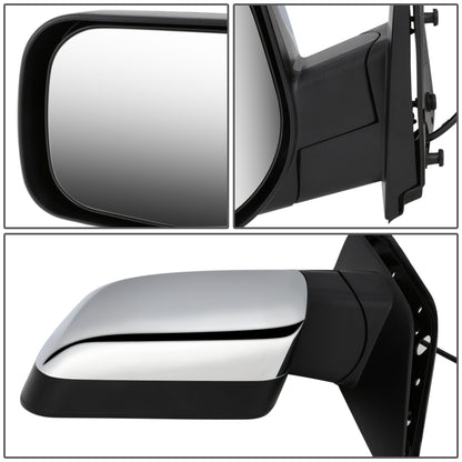 RETROVISOR MIRROR - OEM - 11-15 NISSAN TITAN - POWERED - CHROME - LEFT