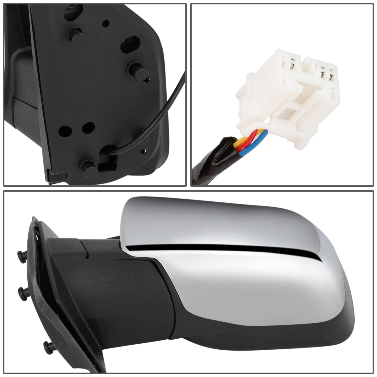 RETROVISOR MIRROR - OEM - 11-15 NISSAN TITAN - POWERED - CHROME - LEFT