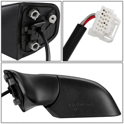 RETROVISOR MIRROR - OEM - 14-16 NISSAN VERSA NOTE - POWERED - FOLDING - BLACK MATERIAL - LEFT