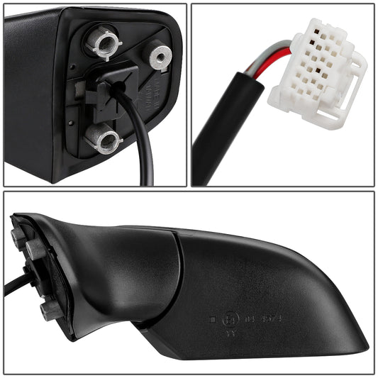 RETROVISOR MIRROR - OEM - 14-16 NISSAN VERSA NOTE - POWERED - FOLDING - BLACK MATERIAL - LEFT