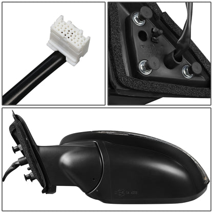 RETROVISOR MIRROR - OEM - 14-16 NISSAN ROGUE - POWERED - W/ SIGNAL - FOLDING - BLACK MATERIAL - LEFT