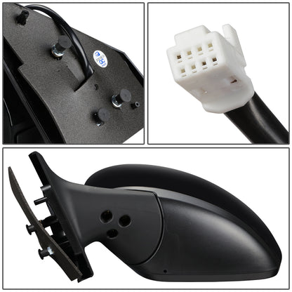 RETROVISOR MIRROR - OEM - 15-19 NISSAN VERSA 4-DR - POWERED - FOLDING - BLACK MATERIAL - LEFT