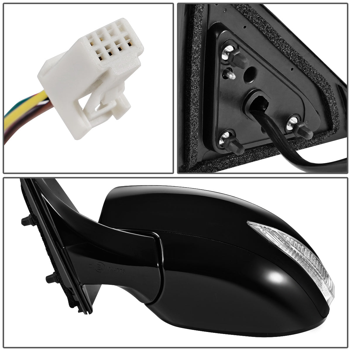 RETROVISOR MIRROR - OEM - 16+ NISSAN MAXIMA - POWERED - HEATED - W/ SIGNAL LIGHT - FOLDING - BLACK - LEFT