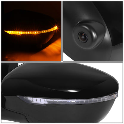 RETROVISOR MIRROR - OE STYLE - NISSAN MURANO 15-16 - WITH POWER WITH HEATED WITH CAMERA WITH SIGNAL - DRIVER SIDE - PAINT TO MATCH - BLACK