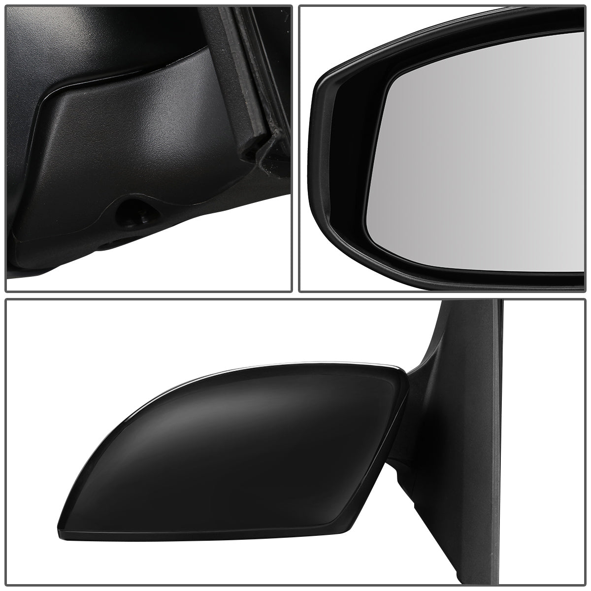RETROVISOR MIRROR - OEM - 13-15 NISSAN SENTRA - POWERED - HEATED - FOLDING - BLACK MATERIAL - LEFT
