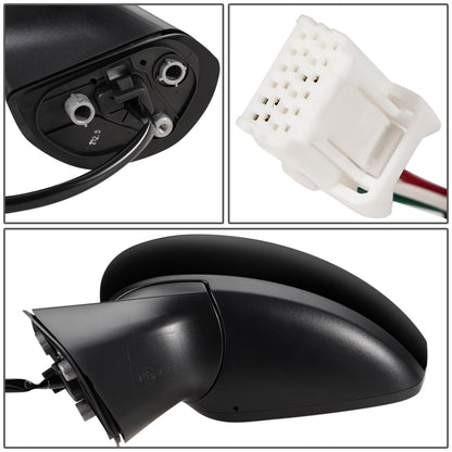 RETROVISOR MIRROR - OEM - 14-16 NISSAN VERSA NOTE - POWERED - FOLDING - BLACK MATERIAL - LEFT