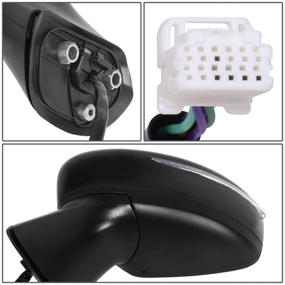 RETROVISOR MIRROR - OE STYLE - NISSAN VERSA 15-19 - WITH POWER WITH SIGNAL - DRIVER SIDE - PAINT TO MATCH - BLACK