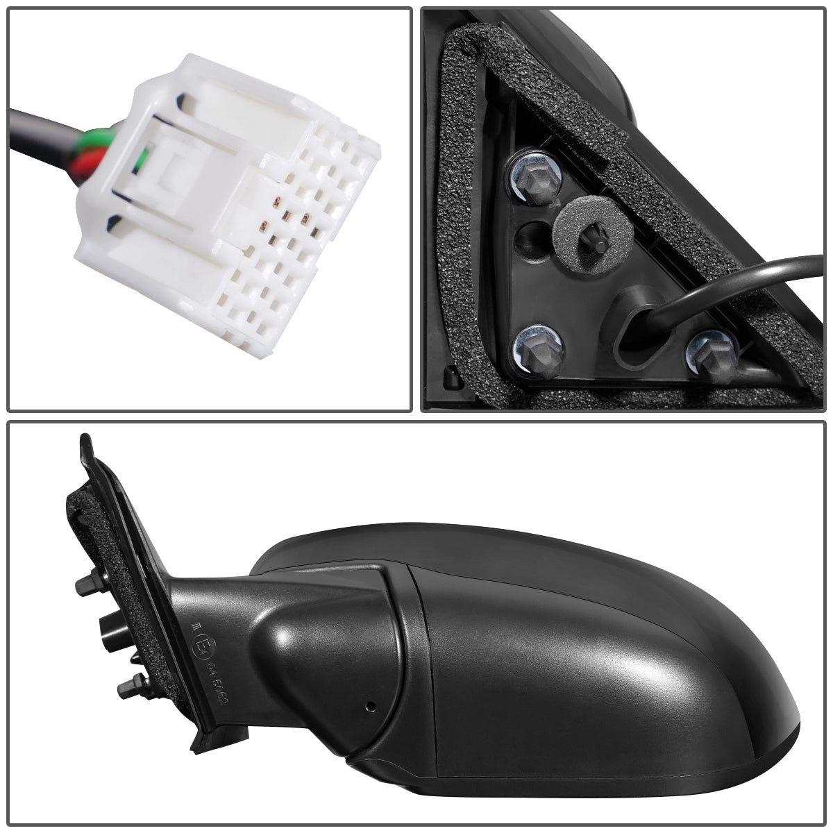 RETROVISOR MIRROR - OEM - 14-16 NISSAN ROGUE - POWERED - FOLDING - BLACK MATERIAL - LEFT