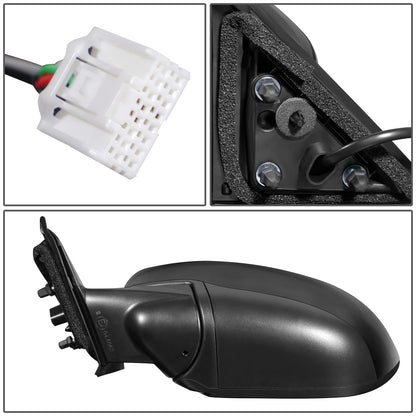 RETROVISOR MIRROR - OEM - 14-16 NISSAN ROGUE - POWERED - FOLDING - BLACK MATERIAL - LEFT