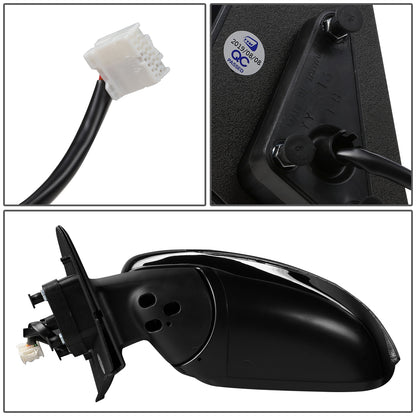 RETROVISOR MIRROR - OEM - 11-12 NISSAN JUKE - POWERED - W/ SIGNAL LIGHT - FOLDING - BLACK MATERIAL - LEFT