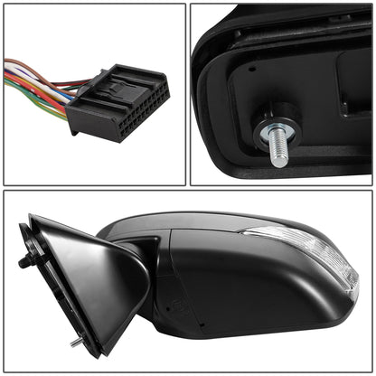 RETROVISOR MIRROR - OEM - 11-17 NISSAN QUEST - POWERED - HEATED - W/ SIGNAL LIGHT - W/ MEMORY - W/ BSD - FOLDING - BLACK MATERIAL - LEFT