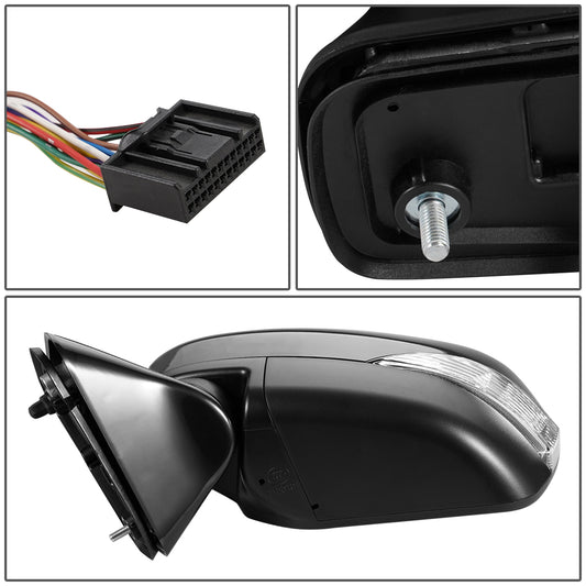 RETROVISOR MIRROR - OEM - 11-17 NISSAN QUEST - POWERED - HEATED - W/ SIGNAL LIGHT - W/ MEMORY - W/ BSD - FOLDING - BLACK MATERIAL - LEFT