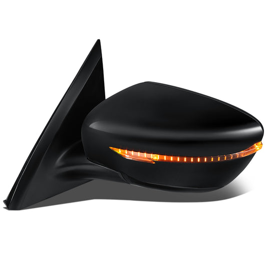 RETROVISOR MIRROR - OEM - 13-16 NISSAN PATHFINDER - POWERED - HEATED - W/ SIGNAL LIGHT - FOLDING - BLACK MATERIAL - LEFT