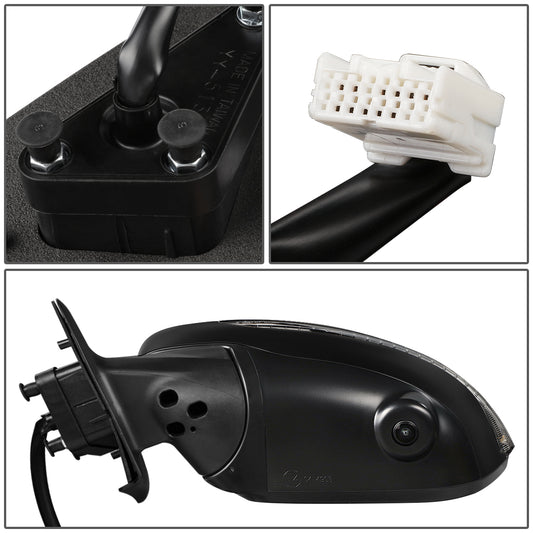 RETROVISOR MIRROR - OEM - 11-12 NISSAN JUKE - POWERED - HEATED - W/ SIGNAL LIGHT - W/ CAMERA - FOLDING - BLACK MATERIAL - LEFT