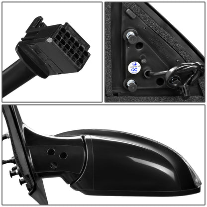 RETROVISOR MIRROR - OEM - 13-16 NISSAN PATHFINDER - POWERED - W/ SIGNAL LIGHT - FOLDING - BLACK MATERIAL - LEFT