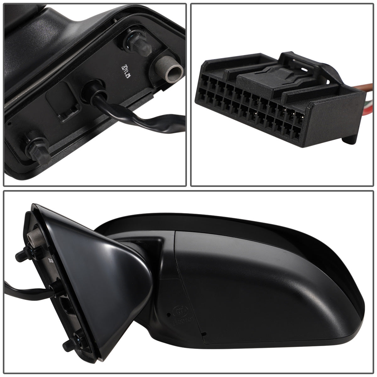 RETROVISOR MIRROR - OEM - 11-17 NISSAN QUEST - POWERED - HEATED - FOLDING - BLACK MATERIAL - LEFT