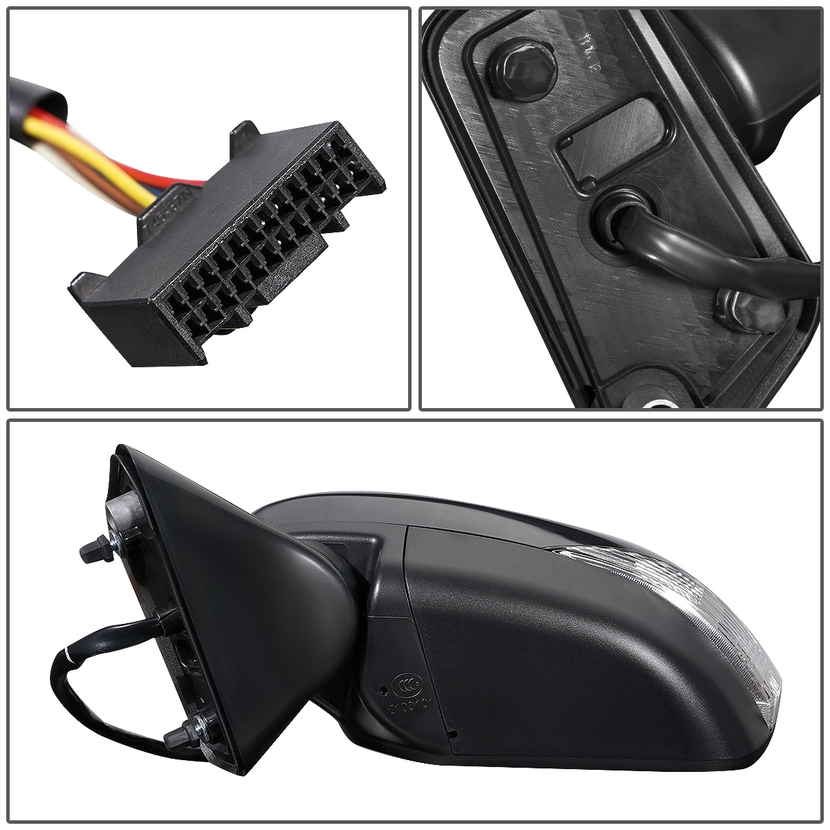 RETROVISOR MIRROR - OEM - 11-17 NISSAN QUEST - POWERED - HEATED - W/ SIGNAL LIGHT - FOLDING - BLACK MATERIAL - LEFT