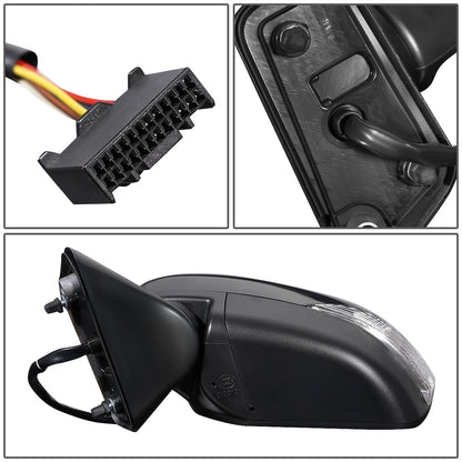 RETROVISOR MIRROR - OEM - 11-17 NISSAN QUEST - POWERED - HEATED - W/ SIGNAL LIGHT - FOLDING - BLACK MATERIAL - LEFT