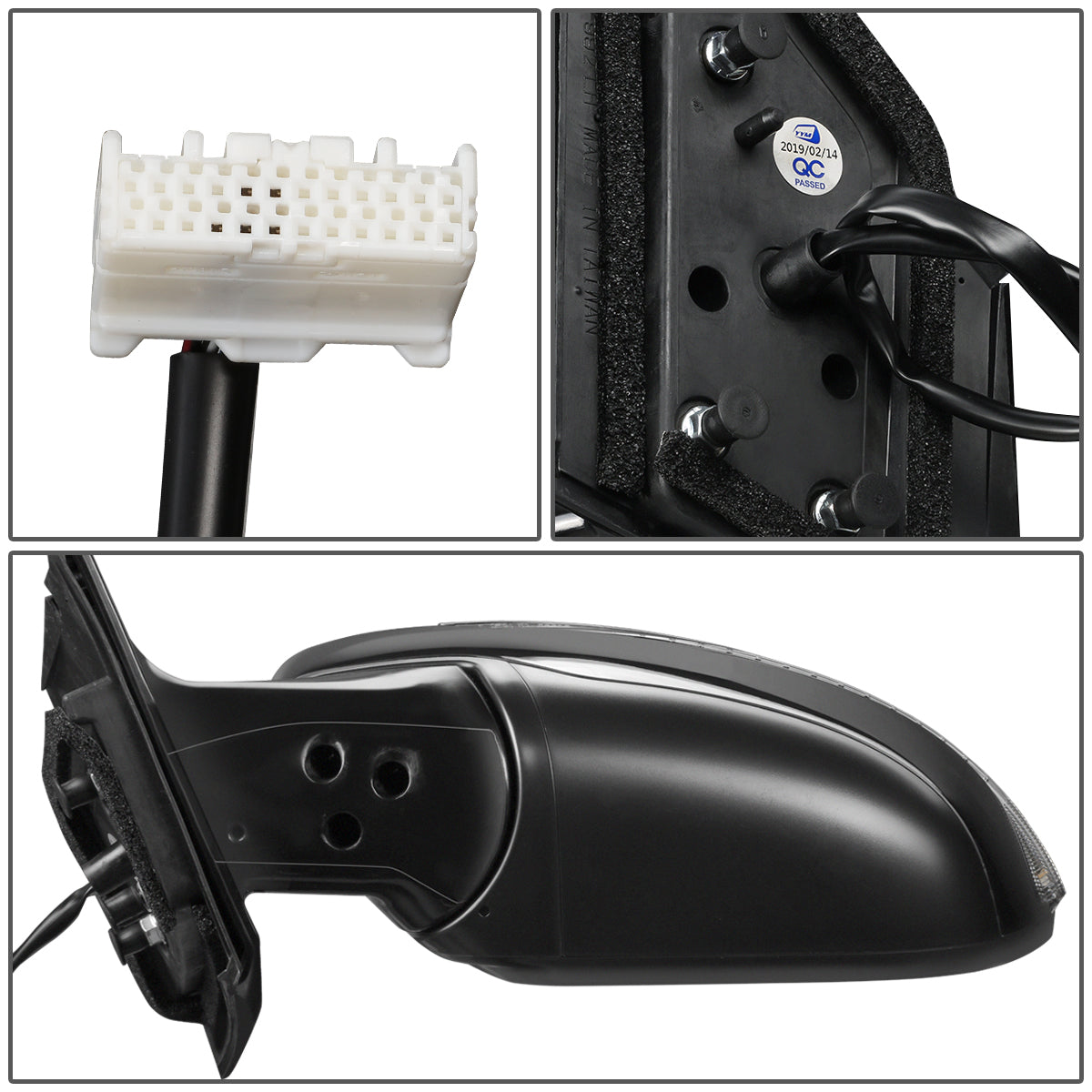 RETROVISOR MIRROR - OEM - 15-18 NISSAN MURANO - POWERED - W/ SIGNAL LIGHT - FOLDING - BLACK MATERIAL - LEFT