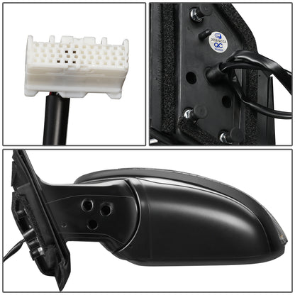 RETROVISOR MIRROR - OEM - 15-18 NISSAN MURANO - POWERED - W/ SIGNAL LIGHT - FOLDING - BLACK MATERIAL - LEFT