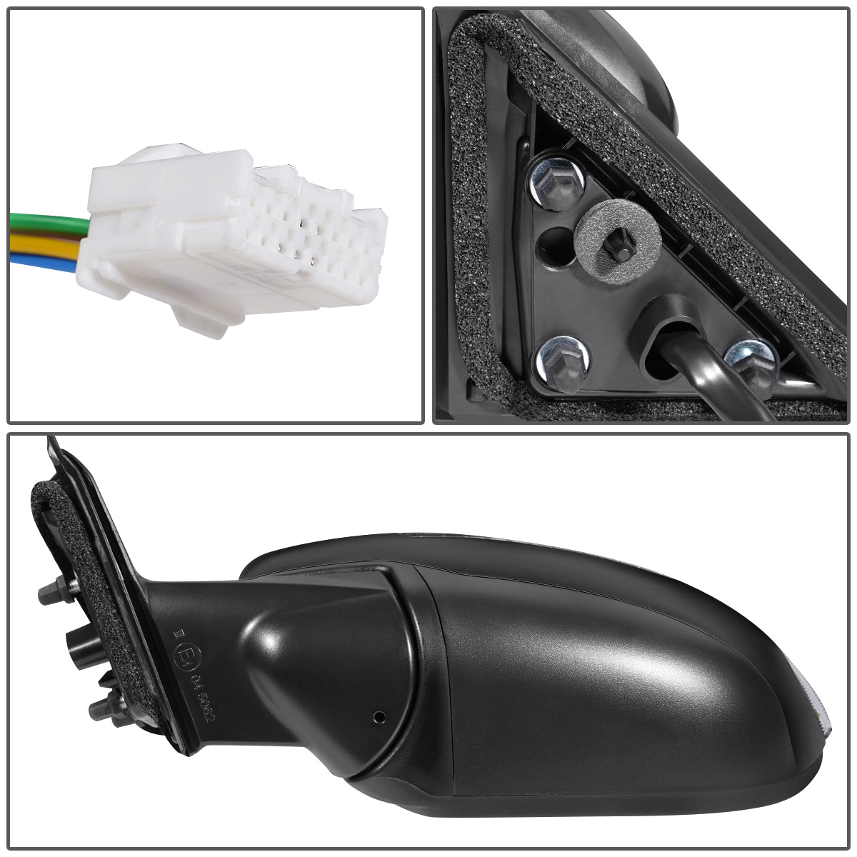 RETROVISOR MIRROR - OEM - 14-16 NISSAN ROGUE - POWERED - W/ SIGNAL LIGHT - FOLDING - BLACK MATERIAL - LEFT