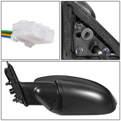 RETROVISOR MIRROR - OEM - 14-16 NISSAN ROGUE - POWERED - W/ SIGNAL LIGHT - FOLDING - BLACK MATERIAL - LEFT