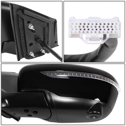 RETROVISOR MIRROR - OE STYLE - NISSAN MURANO 16-24 - WITH POWER WITH HEATED WITH SIGNAL WITH MEMORY - DRIVER SIDE - PAINT TO MATCH - BLACK