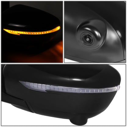 RETROVISOR MIRROR - OE STYLE - NISSAN ROGUE 2017-2020 - WITH POWER WITH HEATED WITH SIGNAL WITH CAMERA - DRIVER LEFT SIDE - BLACK