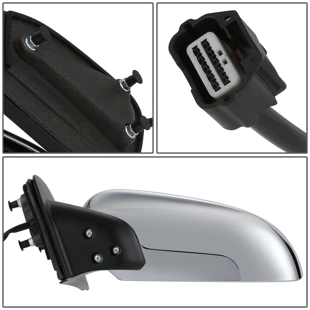 RETROVISOR MIRROR - OEM - 05-20 NISSAN FRONTIER - POWERED - HEATED - FOLDING - CHROME COVER - LEFT