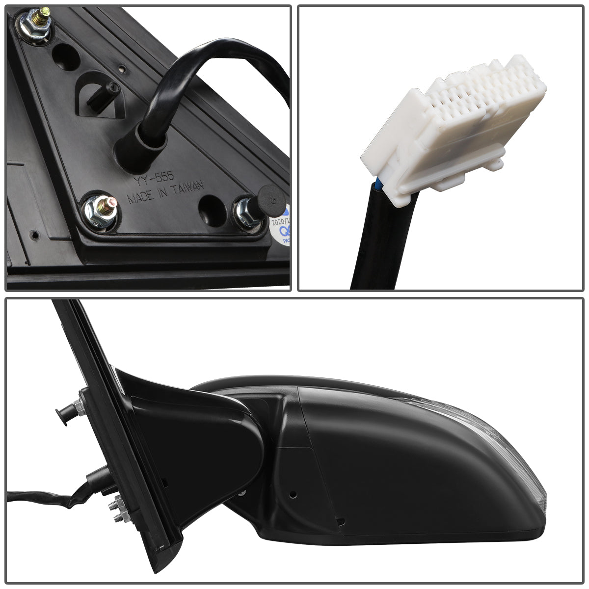 RETROVISOR MIRROR - OEM - 16+ NISSAN TITAN, ARMADA - POWERED - HEATED - W/ SIGNAL LIGHT - POWER FOLDING - TEXTURED - BLACK - LEFT