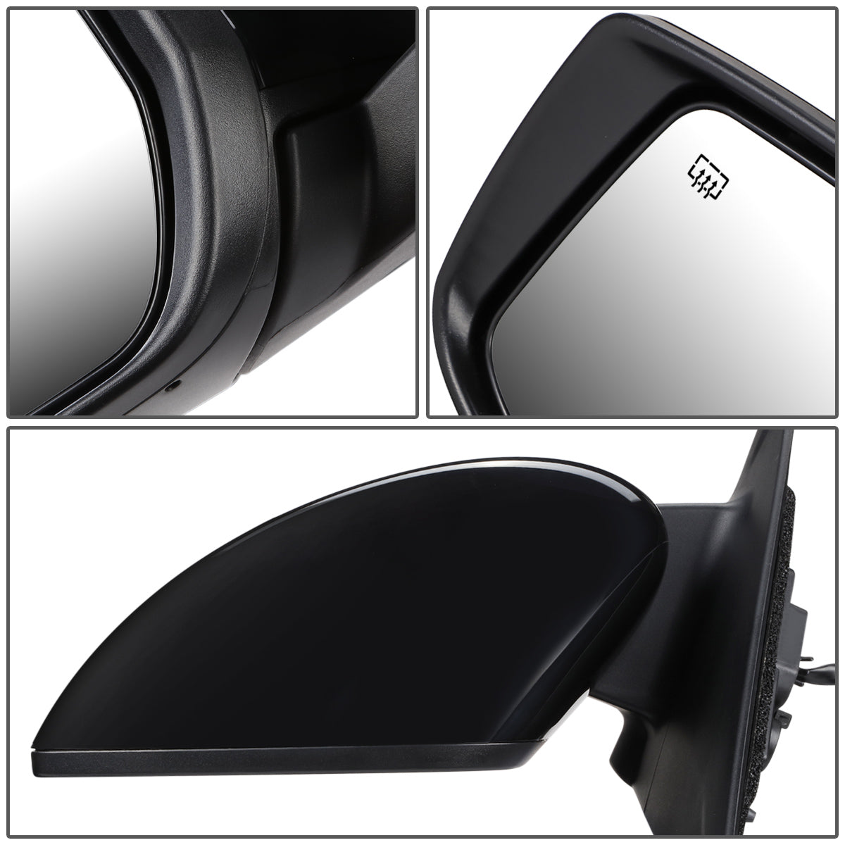 RETROVISOR MIRROR - OEM - 18-20 NISSAN KICKS - POWERED - HEATED - FOLDING - BLACK MATERIAL - LEFT