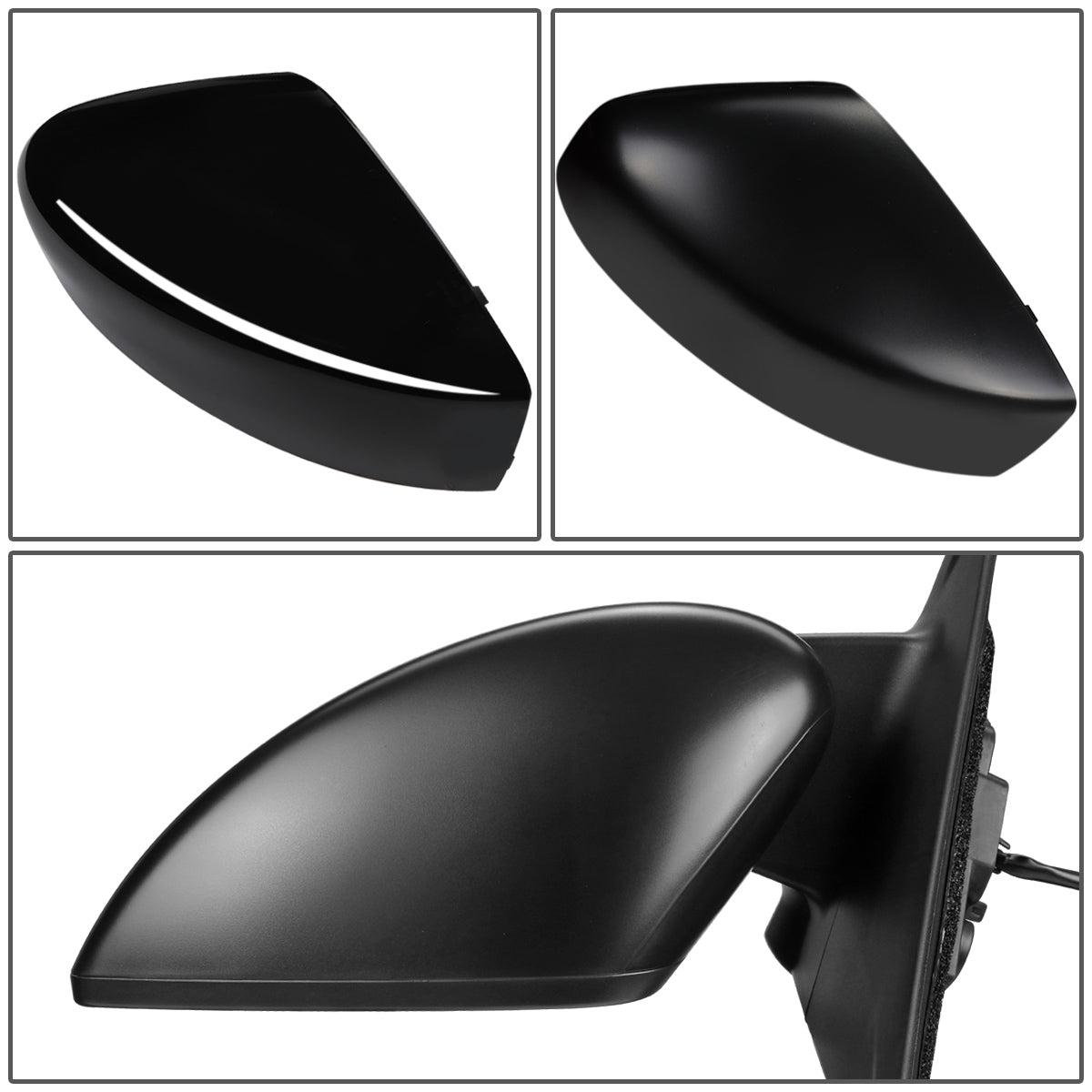 RETROVISOR MIRROR - OEM - 18-20 NISSAN KICKS - POWERED - HEATED - W/ BSD - TEXTURED - BLACK - LEFT