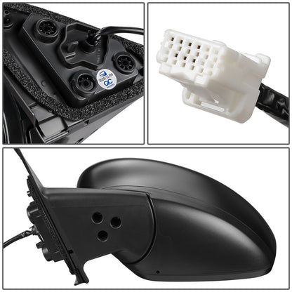 RETROVISOR MIRROR - OEM - 18-20 NISSAN KICKS - POWERED - HEATED - W/ BSD - TEXTURED - BLACK - LEFT