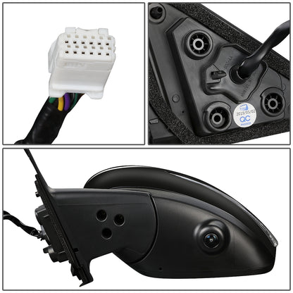 RETROVISOR MIRROR - OEM - 18-20 NISSAN KICKS - POWERED - HEATED - W/ SIGNAL LIGHT - W/ CAMERA - W/ BSD - FOLDING - BLACK MATERIAL - LEFT